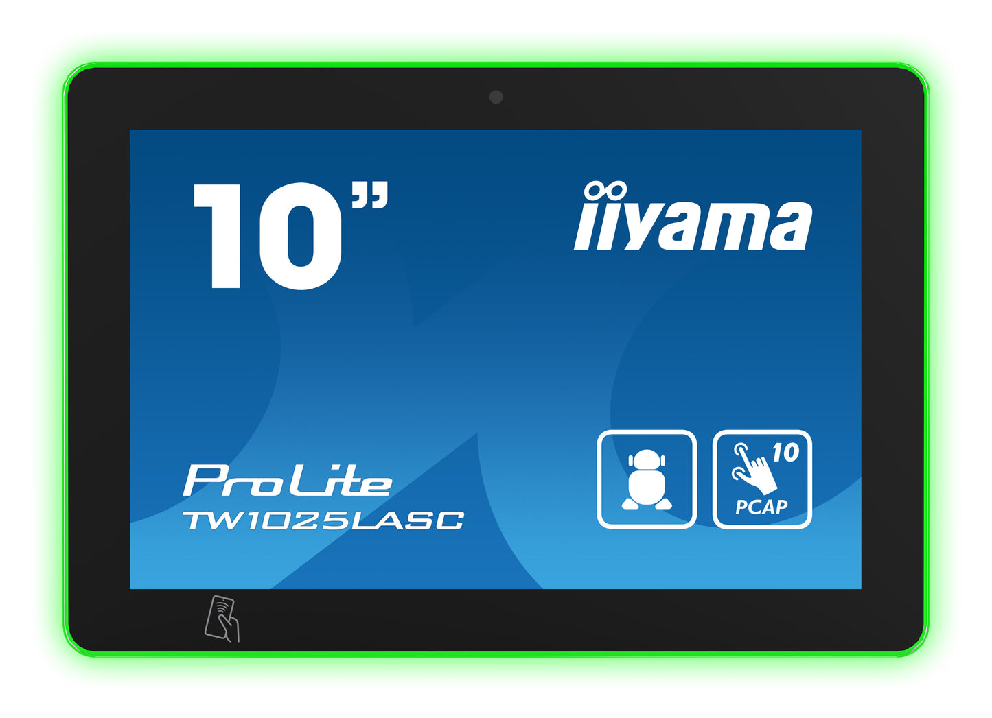 iiyama TW1025LASC-B1PNR Signage Display Kiosk design 25.6 cm (10.1") LED Wi-Fi 450 cd/m² HD Black Touchscreen Built-in processor Android 24/7