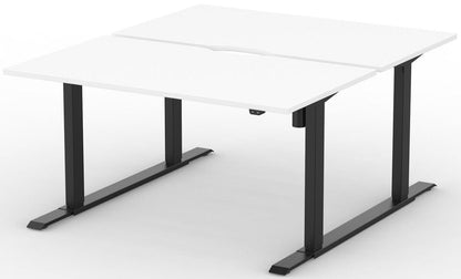 Formetiq B/H1B47S Alto 1 Back-To-Back Height Adjustable Desk with Scoop - (w) 1400 x (d) 700mm