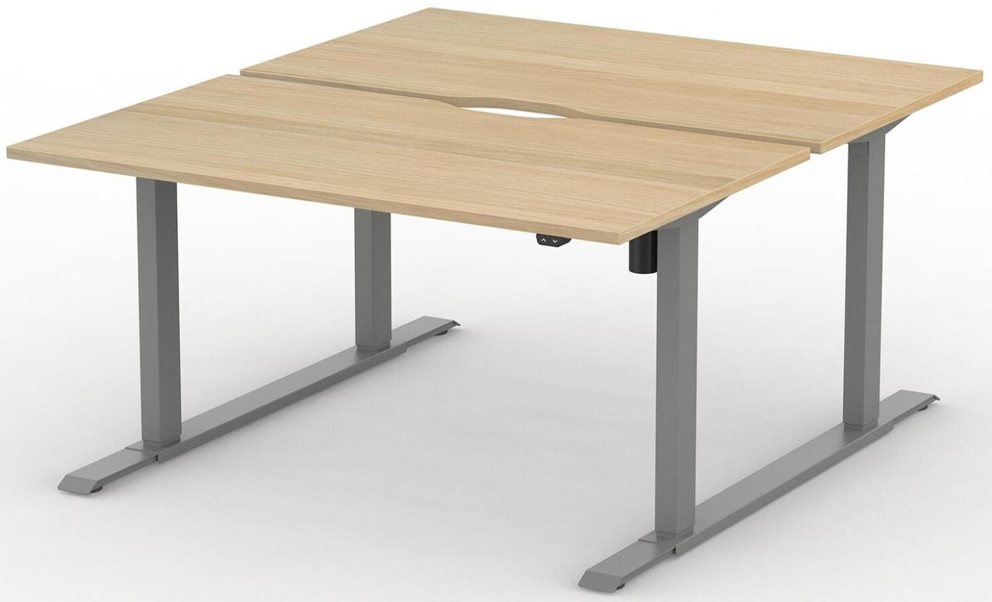 Formetiq B/H1B28S Alto 1 Back-To-Back Height Adjustable Desk with Scoop - (w) 1200 x (d) 800mm