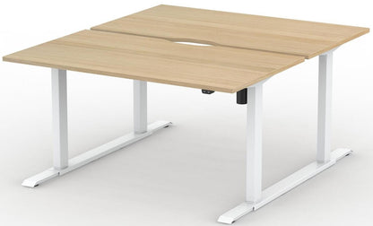 Formetiq B/H1B28S Alto 1 Back-To-Back Height Adjustable Desk with Scoop - (w) 1200 x (d) 800mm