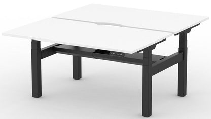 Formetiq B/H2B28S Alto 2 Back-To-Back Height Adjustable Desk with Scoop - (w) 1200 x (d) 800mm