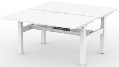 Formetiq B/H2B28S Alto 2 Back-To-Back Height Adjustable Desk with Scoop - (w) 1200 x (d) 800mm