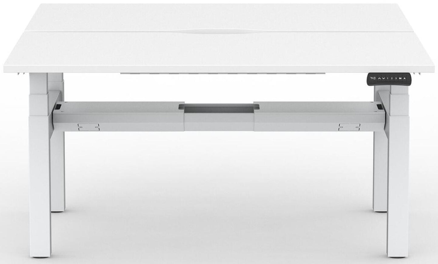 Formetiq B/H2B28S Alto 2 Back-To-Back Height Adjustable Desk with Scoop - (w) 1200 x (d) 800mm