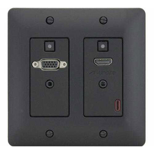 Aurora Multimedia DXW-2-B 2 Input HDBaseT Wall Plate (VGA & HDMI)