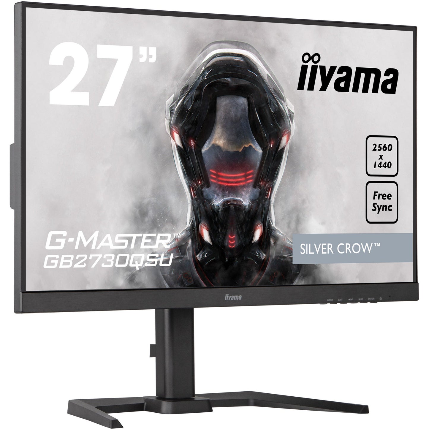 iiyama G-Master GB2730QSU-B5 Silver Crow 27" 2560x1440 1ms Gaming Monitor with Height Adjust Stand