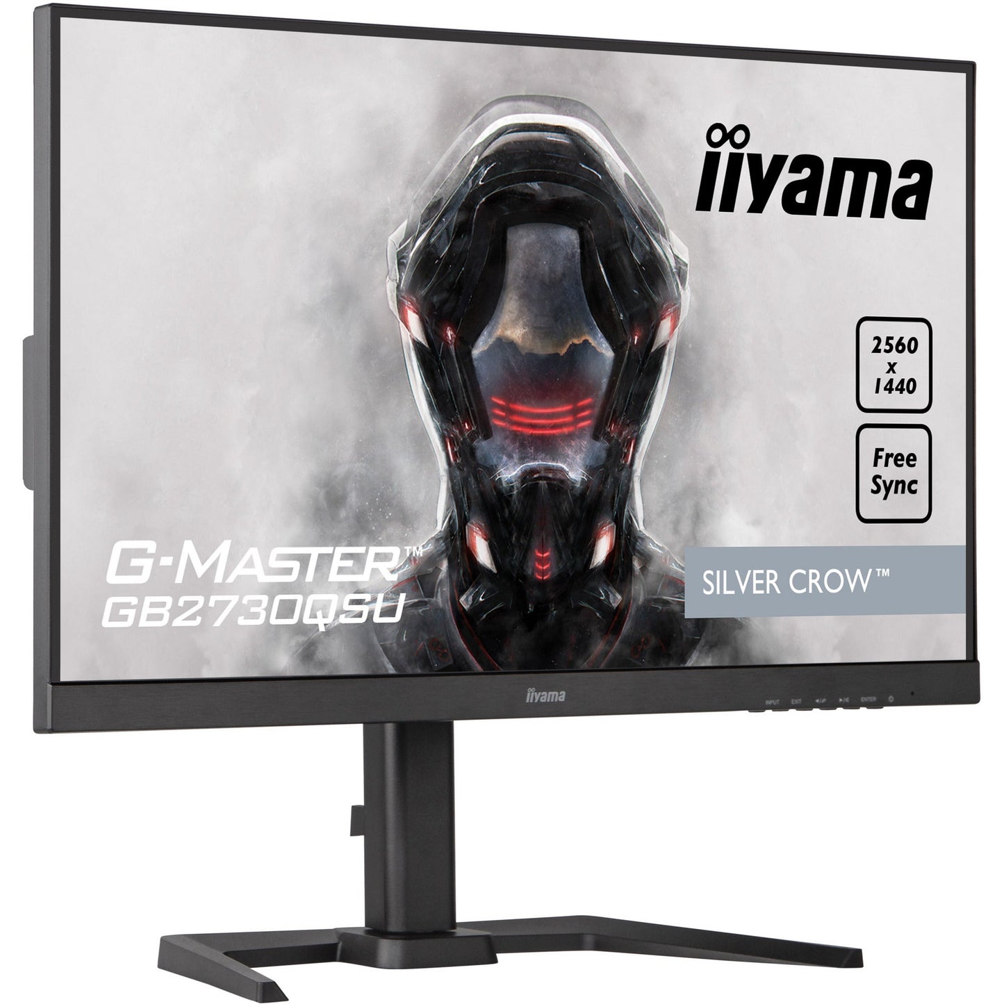 iiyama G-Master GB2730QSU-B5 Silver Crow 27" 2560x1440 1ms Gaming Monitor with Height Adjust Stand