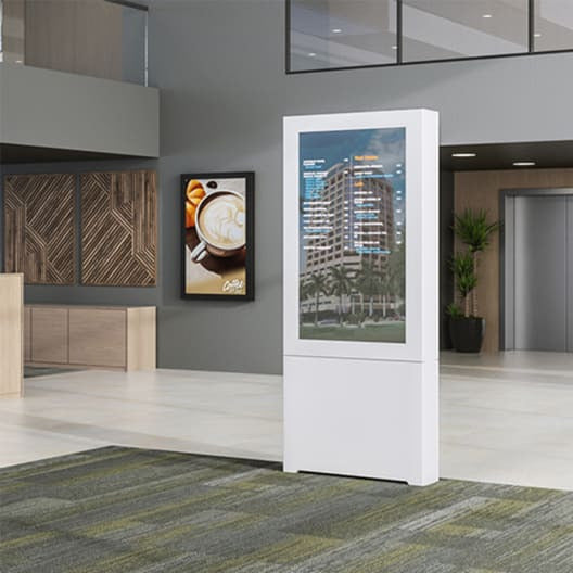 Chief LF40UWP-B2B Impact™ Floor Standing Back-to-Back Kiosk – Portrait 40” White