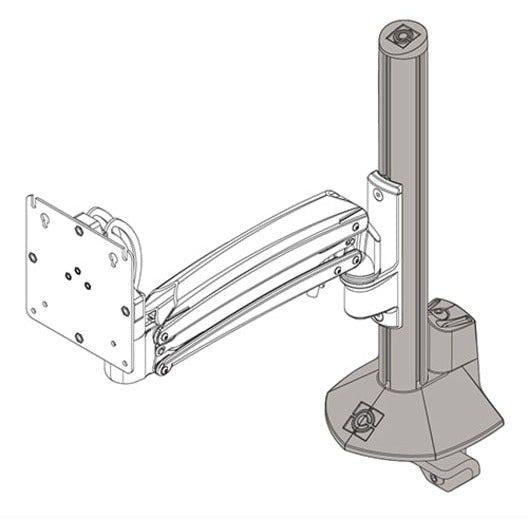 Chief KXC K1C K2C Column Desk Clamp Base Kit Silver