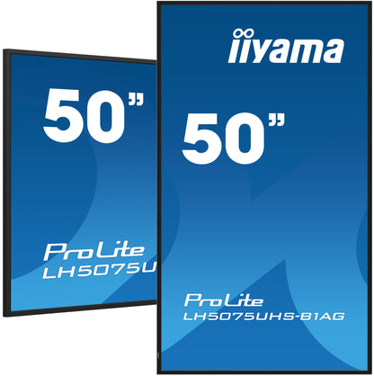 iiyama ProLite LH5075UHS-B1AG 50" 4K UHD 24/7 Display with Android OS, FailOver and Intel SDM slot