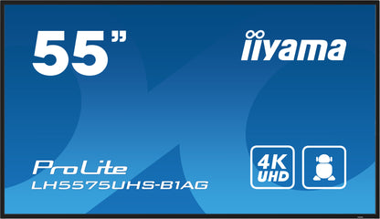 iiyama ProLite LH5575UHS-B1AG 55" IPS 4K UHD Digital Signage Display with Android OS