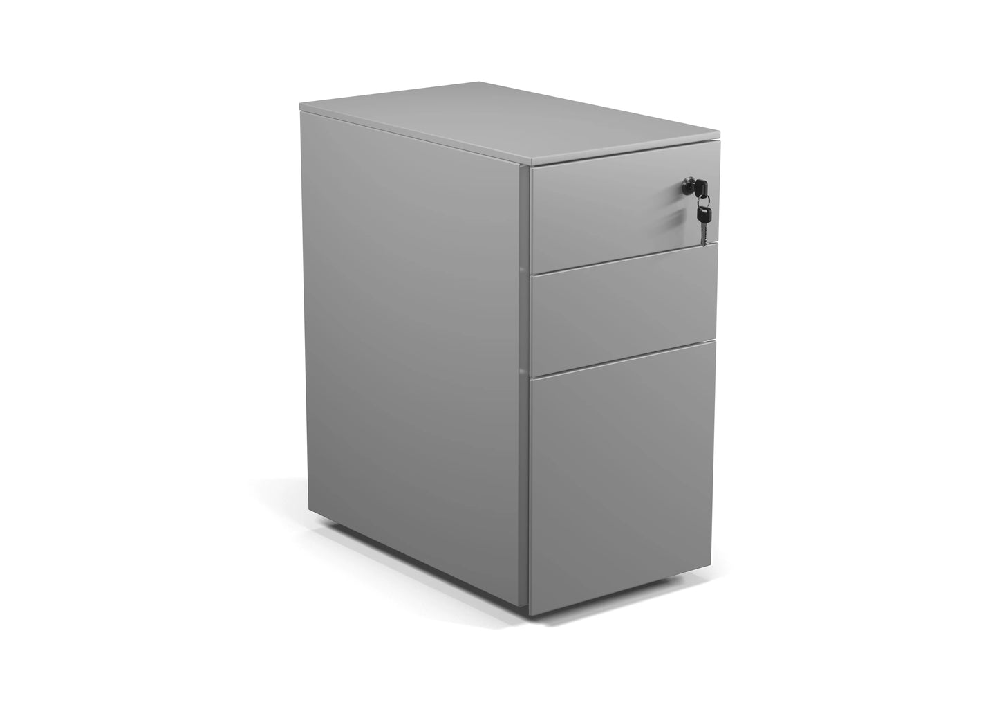 Formetiq PMS3521 Cube Narrow Steel Pedestal 2 Personal Drawers 1 File Drawer