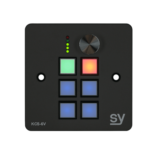 SY 6 button Keypad Controller with rotary volume control. In BLACK