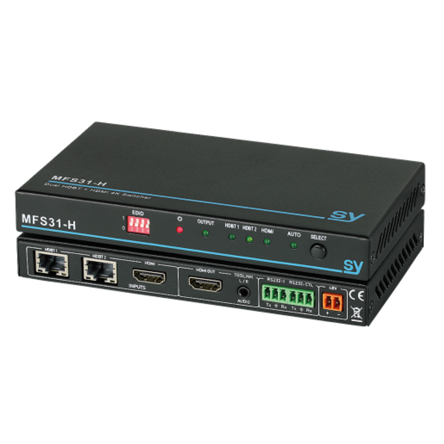 SY Compact Switching Scaler – 2× HDBaseT & 1× HDMI Inputs