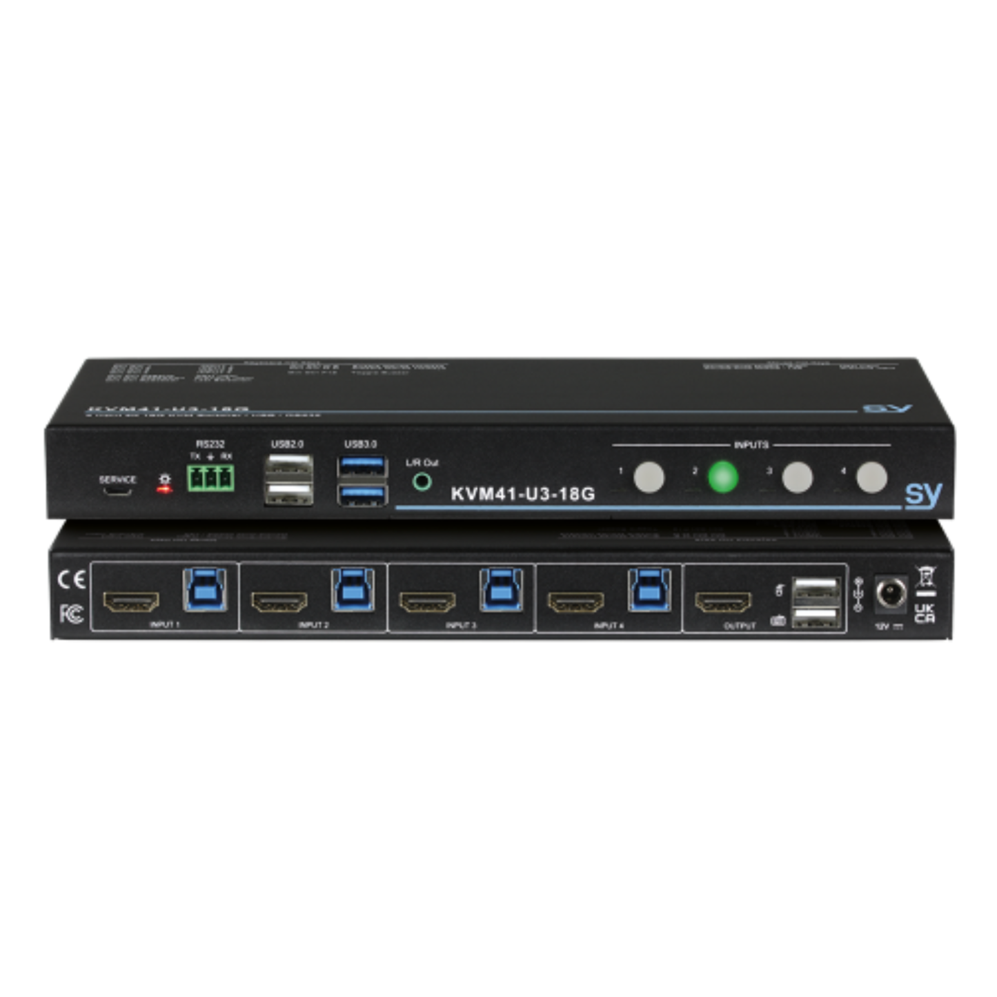 SY 4x1 KVM Switcher with USB 3.0 – HDMI 2.0 (18Gbps)