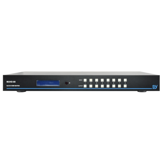 SY  8x8 HDMI 1.4 UHD Matrix with Audio De-embedder and RS232 / IP Control