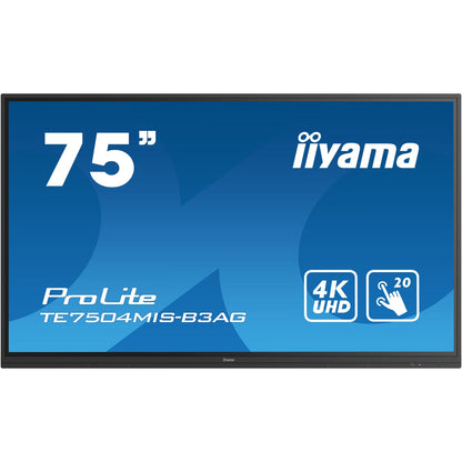 Iiyama ProLite TE7504MIS-B3AG 75" Interactive  4K UHD LCD Touchscreen with Whiteboard Software