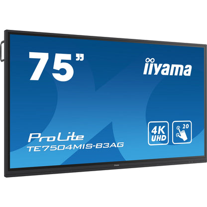 Iiyama ProLite TE7504MIS-B3AG 75" Interactive  4K UHD LCD Touchscreen with Whiteboard Software