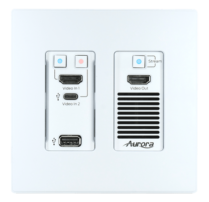 Aurora VPX-TC1-WP2-PRO 4K60 4:4:4 1Gbps AV over IP Wall Plate Transceiver