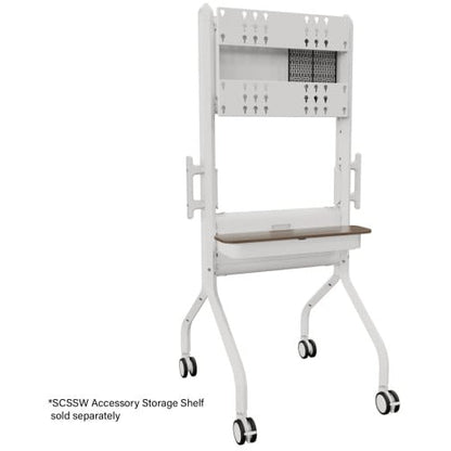 Le Grand / Chief Voyager Manual Height Adjustable AV Cart White