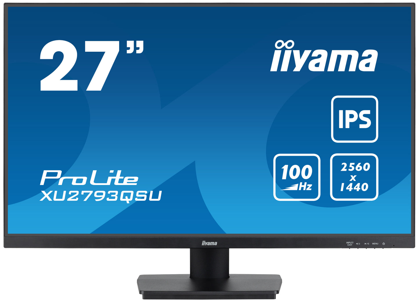 iiyama ProLite XU2793QSU-B6 27” WQHD IPS 100Hz Display with USB Hub