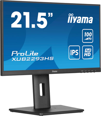 iiyama ProLite XUB2293HS-B6 22" IPS Edge to Edge Display with Height Adjust Stand