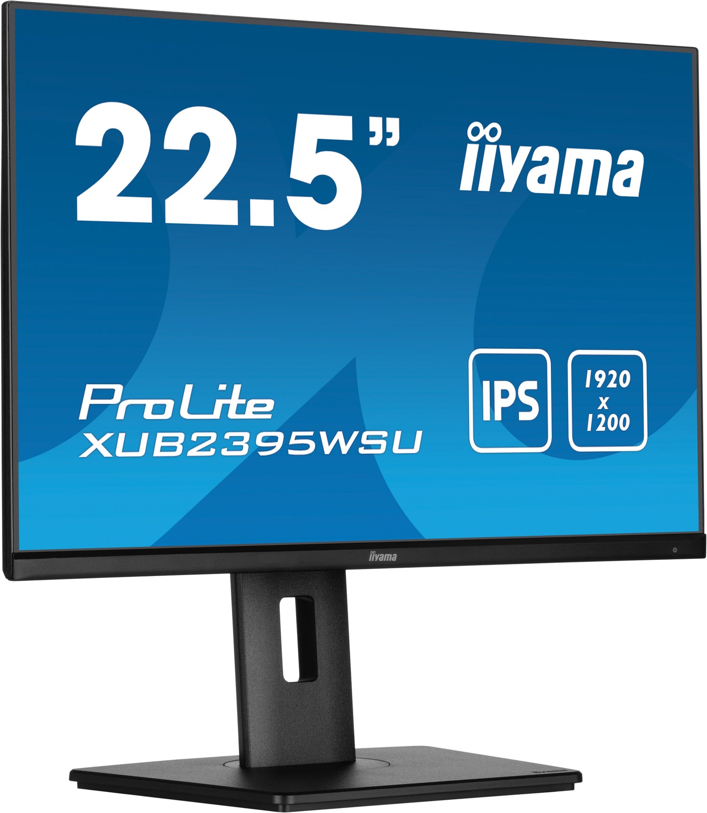 iiyama ProLite XUB2395WSU-B5 22.5” 1920 x 1200 monitor featuring IPS panel technology and a height adjustable stand