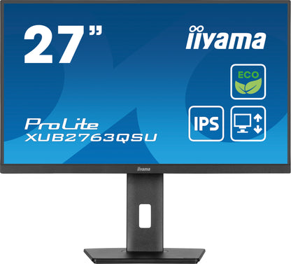 iiyama XUB2763QSU-B1 27" IPS QHD Desktop Monitor with B-Class Energy Rating