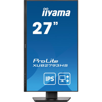 Iiyama ProLite XUB2793HS-B5 27” IPS 3-side Borderless Monitor with Height Adjust Stand