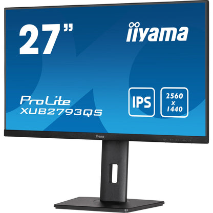 Iiyama ProLite XUB2793QS-B1 27” WQHD 2560 x 1440 IPS Monitor with Height Adjust Stand