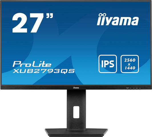 iiyama ProLite XUB2793QS-B6 27" IPS 100Hz WQHD Display with Height Adjust Stand