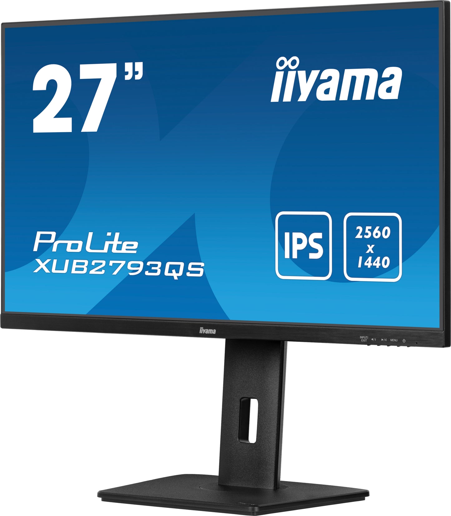 iiyama ProLite XUB2793QS-B6 27" IPS 100Hz WQHD Display with Height Adjust Stand