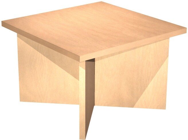 Narbutas ZZN603-D2 Narbutas Square Coffee Table 600 x 600 x H400mm