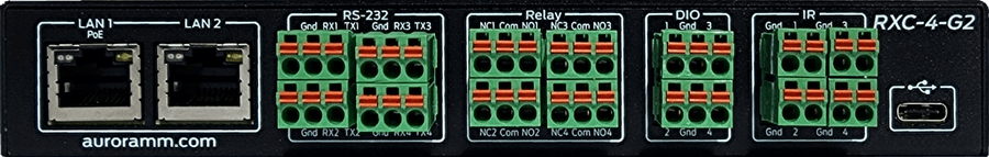 Aurora Multimedia RXC-4-G2 ReAX Control Processor w/ Maximum Serial & Ethernet Control Ports