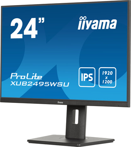 iiyama ProLite XUB2495WSU-B7 computer monitor 61 cm (24") 1920 x 1200 pixels 4K Ultra HD LED Black