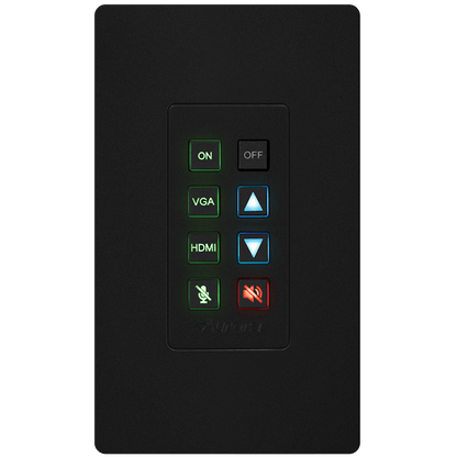 Aurora Multimedia DXB-8i-G2-B 8-Button 1-Gang Backlit Button Control Pad (Black)