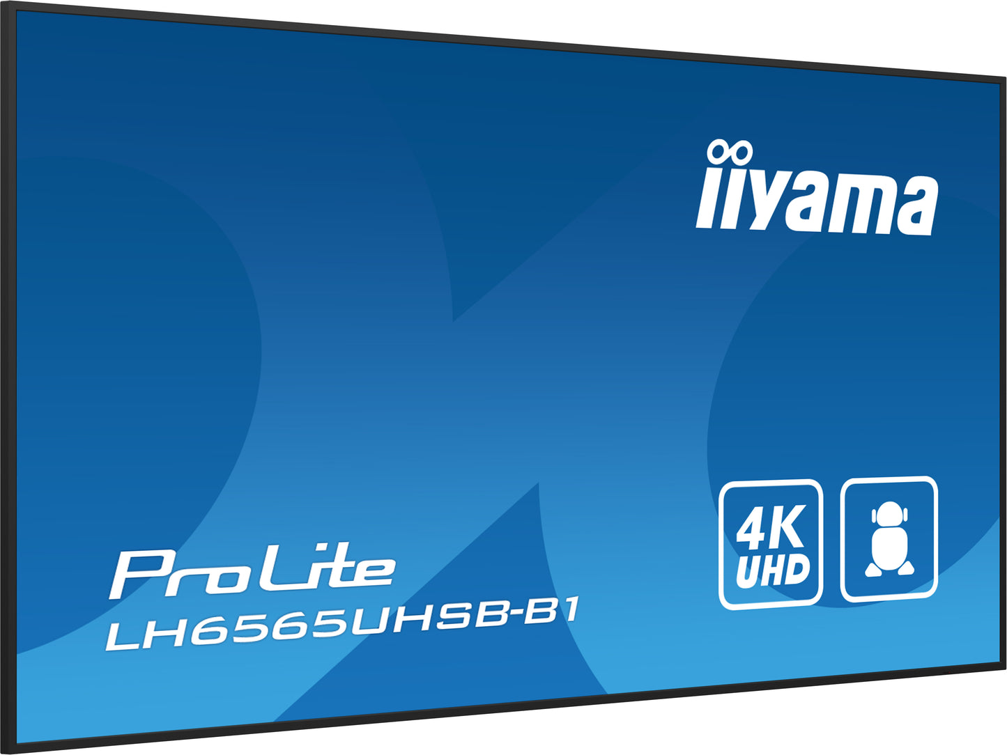 iiyama LH6565UHSB-B1 Signage Display Kiosk design 163.8 cm (64.5") LED Wi-Fi 800 cd/m² 4K Ultra HD Black Built-in processor Android 11 24/7