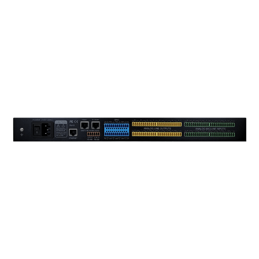 Aurora DTX-1616D 16x16 Dante DSP with 16x16 analog in and out