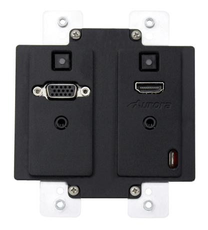 Aurora Multimedia DXW-2-B 2 Input HDBaseT Wall Plate (VGA & HDMI)