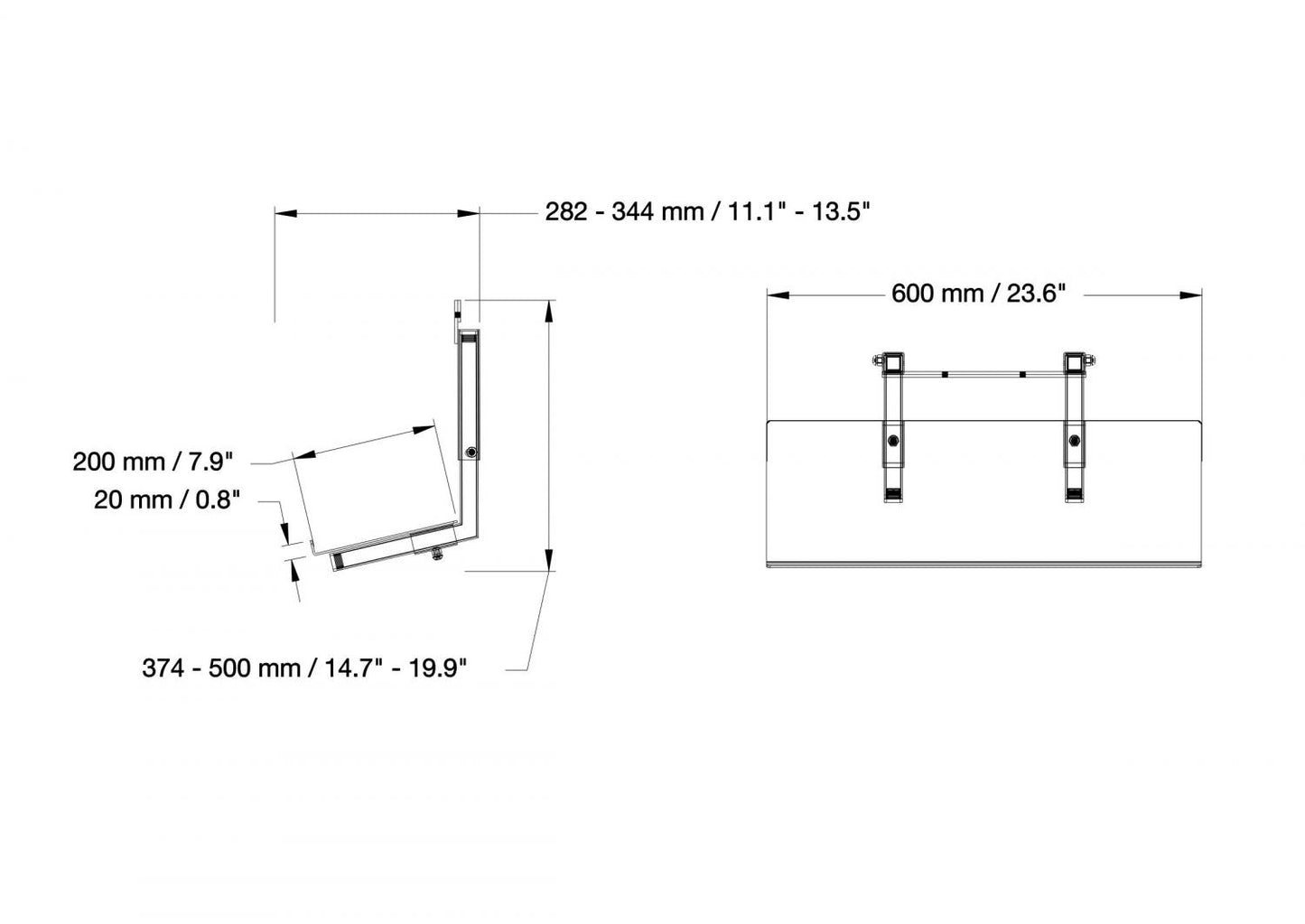 Conen AFSCETAKBLI Keyboard Shelf For CCELW-AF and SCETAVLI Series For Mounting To Display Bracket