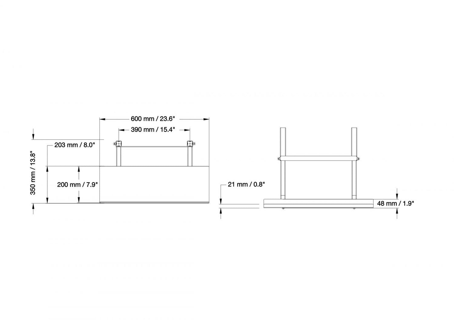 Conen AFSCETAKBR Keyboard Shelf For Lite Series Adapts To Display Mount