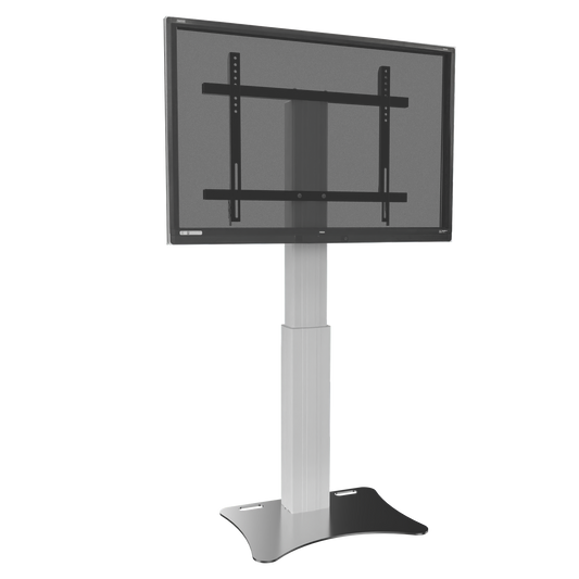 Conen CCELW-AFP Height Adjustable Monitor And Tv Wall Mount, Lite Series With 50 Cm Of Vertical Travel Column Silver Anodized