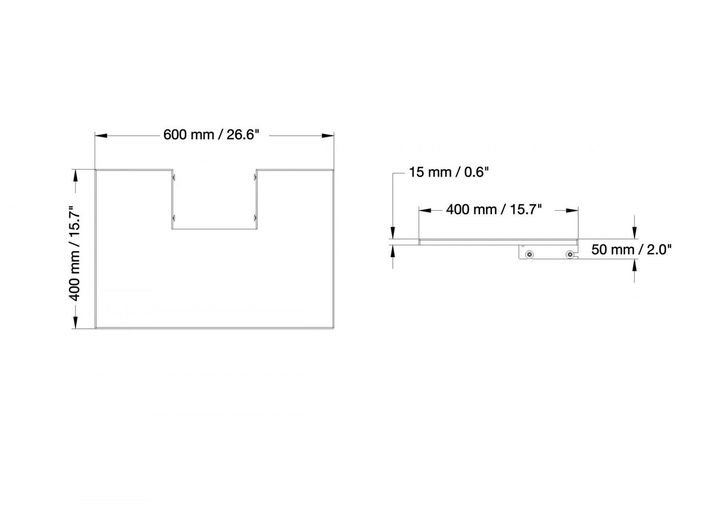 Conen FSH-SM Front Shelf Connects To Central Aluminum Column