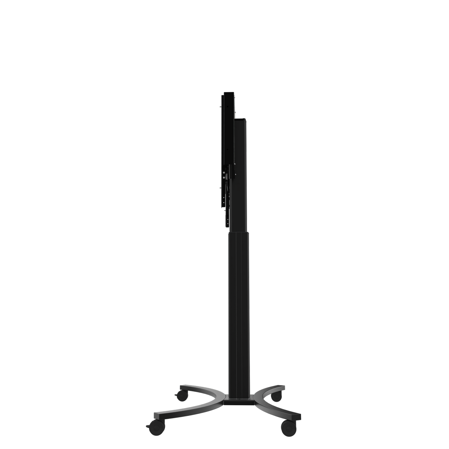 Conen RLI10070CBK Height Adjustable Mobile Tv And Monitor Stand, Lite Series With 70 Cm Of Vertical Travel Column Black, Anti-collision, High Model, C-style Base