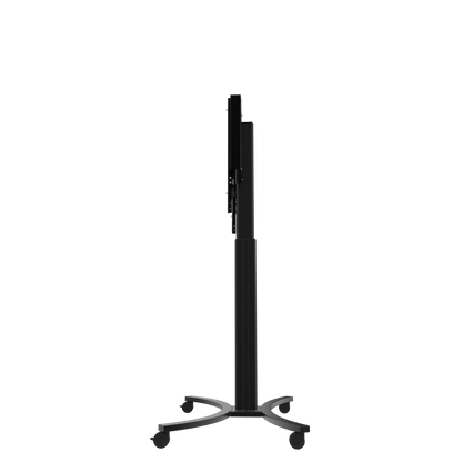 Conen RLI10070CBK Height Adjustable Mobile Tv And Monitor Stand, Lite Series With 70 Cm Of Vertical Travel Column Black, Anti-collision, High Model, C-style Base