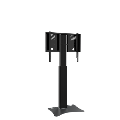 Conen RLI10070PBK Height Adjustable Display And Monitor Stand, Lite Series With 70 Cm Of Vertical Travel Column Black, Anti-collision, Floor Plate Black