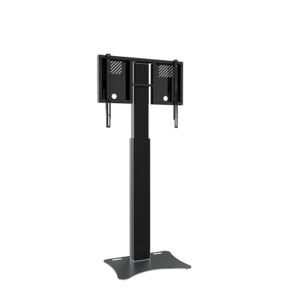 Conen RLI12090PBK Height Adjustable Display And Monitor Stand, Lite Series With 90 Cm Of Vertical Travel Column Black, Anti-collision, High Model, Floor Plate Black