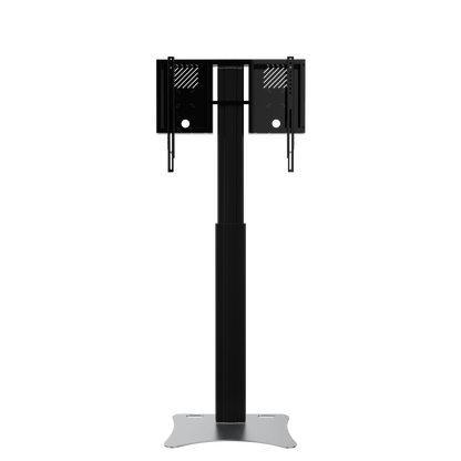 Conen RLI12090PBK Height Adjustable Display And Monitor Stand, Lite Series With 90 Cm Of Vertical Travel Column Black, Anti-collision, High Model, Floor Plate Black