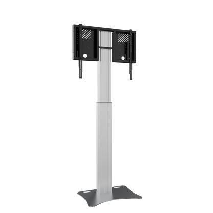 Conen RLI12090PK Height Adjustable Display And Monitor Stand, Lite Series With 90 Cm Of Vertical Travel Column Silver, Anti-collision, High Model, Floor Plate