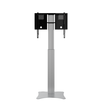 Conen RLI12090PK Height Adjustable Display And Monitor Stand, Lite Series With 90 Cm Of Vertical Travel Column Silver, Anti-collision, High Model, Floor Plate