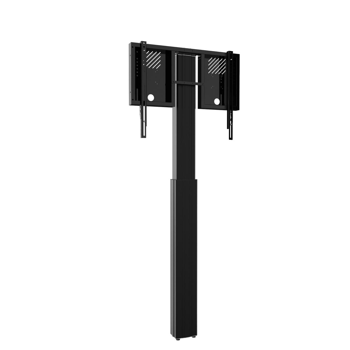 Conen RLI12090WBK Height Adjustable Monitor Wall Mount, Lite Series Black, With Anti-collision, Center To Floor 930 - 1830 Mm